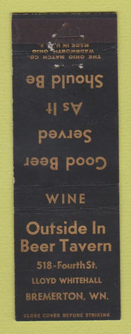 Matchbook Cover - Outside In Beer Tavern Bremerton WA