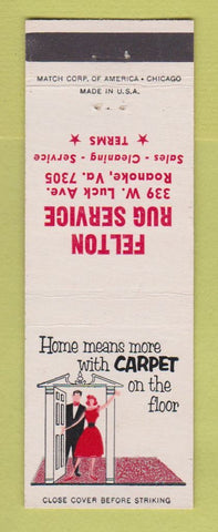 Matchbook Cover - Felton Rug Service Roanoke VA