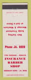 Matchbook Cover - Insurance Barber Shop Omaha NE
