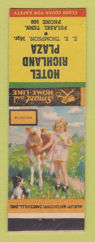 Matchbook Cover - Hotel Richland Plaza Pulaski TN