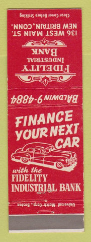 Matchbook Cover - Fidelity Industrial Bank New Britain CT
