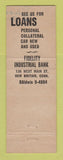 Matchbook Cover - Fidelity Industrial Bank New Britain CT