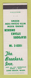 Matchbook Cover - The Breakers Inn Long Beach WA