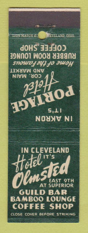 Matchbook Cover - Hotel Olmsted Cleveland OH Portage Akron