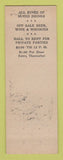 Matchbook Cover - Patzer's Place Lodi CA