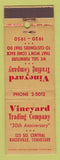 Matchbook Cover - Vineyard Trading Company Knoxville TN WEAR