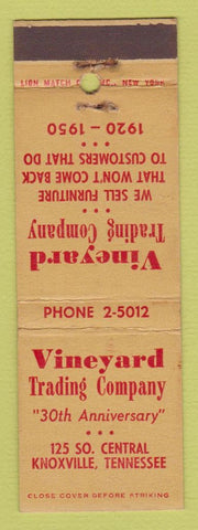 Matchbook Cover - Vineyard Trading Company Knoxville TN WEAR