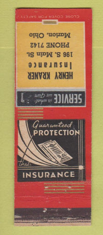 Matchbook Cover - Henry Kramer Insurance Marion OH WEAR