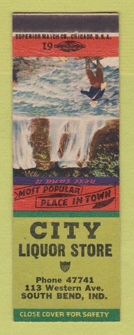 Matchbook Cover - City Liquor Store South Bend IN