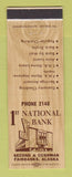 Matchbook Cover - 1st National Bank Fairbanks AK