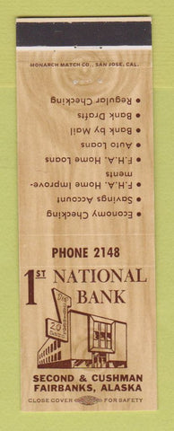 Matchbook Cover - 1st National Bank Fairbanks AK