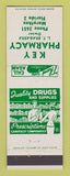 Matchbook Cover - Key Pharmacy Drug Marathon FL