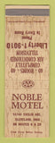 Matchbook Cover - Noble Motel Cleveland OH