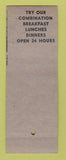 Matchbook Cover - Lil' Tom's Rainbow Grill Wilson NC