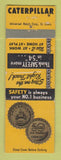 Matchbook Cover - Caterpillar Tractors 1954 Safety
