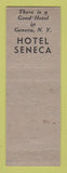 Matchbook Cover - Hotel Seneca Geneva NY