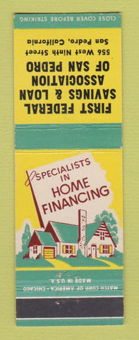 Matchbook Cover - First Federal Savings and Loan San Pedro CA