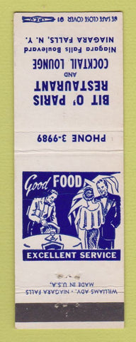 Matchbook Cover - Bit o Paris Restaurant Niagara Falls NY