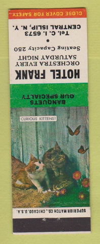 Matchbook Cover - Hotel Frank Central Islip NY