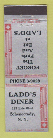 Matchbook Cover - Ladd's Diner Schenectady NY