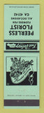 Matchbook Cover - Peerless Florist Flowers