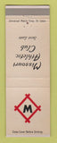 Matchbook Cover - Missouri Athletic Club St Louis MO WEAR
