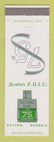 Matchbook Cover - 1st National Bank Dalton GA 1963