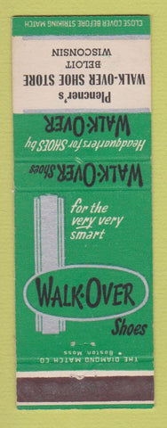 Matchbook Cover - Wal Over Shoes Plencner's Beloit WI