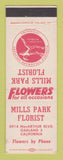 Matchbook Cover - Mills Park Florist Oakland CA