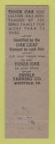 Matchbook Cover - Tioga Oak Sole Leather Shoes Benjamin Freeman St Louis MO