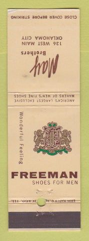 Matchbook Cover - Freeman Men's Shoes May Brothers Oklahoma City OK WEAR