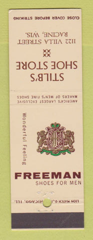 Matchbook Cover - Stilb's Shoes Freeman Men's Racine WI
