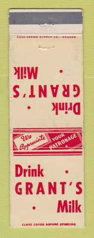 Matchbook Cover - Grant's Milk WEAR