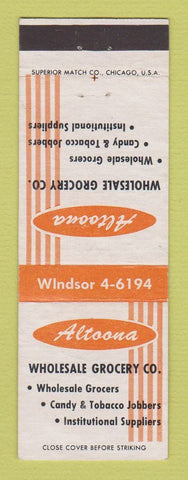 Matchbook Cover - Altoona Wholesale Grocery Store PA