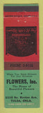Matchbook Cover - Flowers Inc Tulsa OK