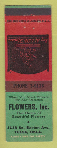 Matchbook Cover - Flowers Inc Tulsa OK