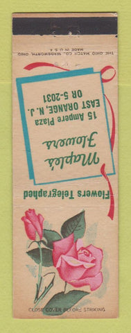 Matchbook Cover - Maple's Flowers East Orange NJ