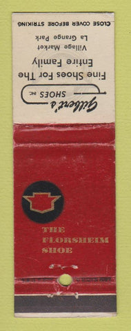 Matchbook Cover - Florsheim Shoes Gilbert's La Grange Park IL WEAR