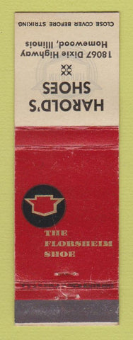 Matchbook Cover - Florsheim Shoes Harold's Shoes Homewood IL