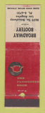 Matchbook Cover - Florsheim Shoes Broadway Bootery Los Angeles CA WEAR