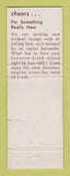 Matchbook Cover - Shoreham Hotel Washington DC Marquee Cocktail Lounge