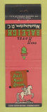 Matchbook Cover - Hotel Raleigh Washington DC Pall Mall Room