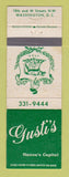 Matchbook Cover - Gusti's Restaurant Washington DC WEAR