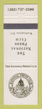 Matchbook Cover - National Press Club Washington DC