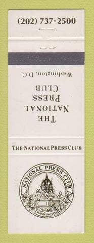 Matchbook Cover - National Press Club Washington DC