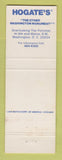 Matchbook Cover - Hogate's Seafood Restaurant Washington DC