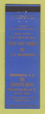 Matchbook Cover - Lafayette Hotel Washington DC Carroll Arms Hotel