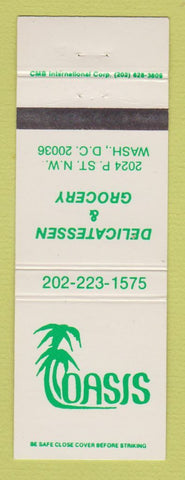 Matchbook Cover - Oasis Deli Grocery Washington DC