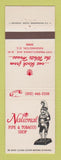 Matchbook Cover - National Pipe and Tobacco Shop Washington DC