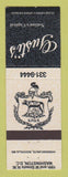 Matchbook Cover - Gusti's Restaurant Washington DC